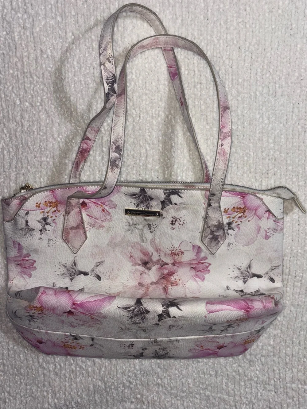 Betsey Johnson Pink and White Floral Tote